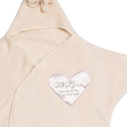 Pavilion Gift Company Baby Girl 26" x 28" Star Comfort Snuggler, Beige, White in Saudi Arabia