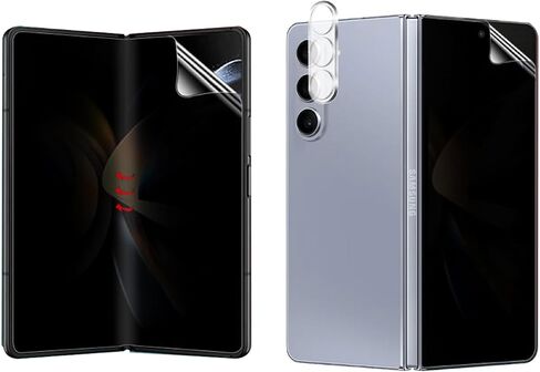 2+1 حزمة واقي شاشة للخصوصية مصمم لهاتف Samsung Galaxy Z Fold 6، مضاد للزقزقة، قطعة واحدة من الخارج + قطعة واحدة من الداخل، طبقة ناعمة + قطعة واحدة من واقي العدسات الشفاف الناعم in Kuwait