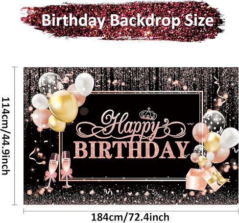 CIHER 184 سم × 114 سم خلفية عيد ميلاد سعيد زينة عيد ميلاد سعيد للنساء والفتيات لافتة عيد ميلاد سعيد للنساء والفتيات لوازم حفلات عيد الميلاد الذهبية الوردية وديكورات حفلات أعياد الميلاد خلفية للتصوير الفوتوغرافي in Kuwait