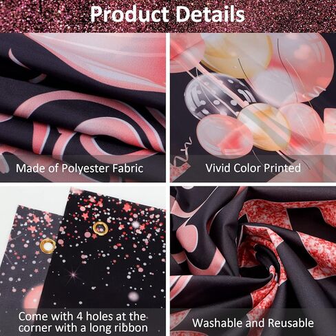 CIHER 184 سم × 114 سم خلفية عيد ميلاد سعيد زينة عيد ميلاد سعيد للنساء والفتيات لافتة عيد ميلاد سعيد للنساء والفتيات لوازم حفلات عيد الميلاد الذهبية الوردية وديكورات حفلات أعياد الميلاد خلفية للتصوير الفوتوغرافي in Kuwait