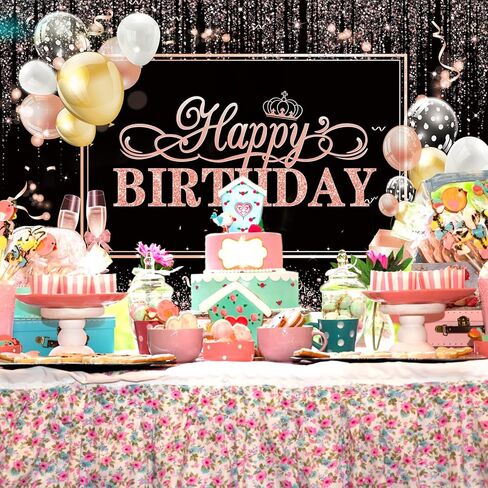 CIHER 184 سم × 114 سم خلفية عيد ميلاد سعيد زينة عيد ميلاد سعيد للنساء والفتيات لافتة عيد ميلاد سعيد للنساء والفتيات لوازم حفلات عيد الميلاد الذهبية الوردية وديكورات حفلات أعياد الميلاد خلفية للتصوير الفوتوغرافي in Kuwait