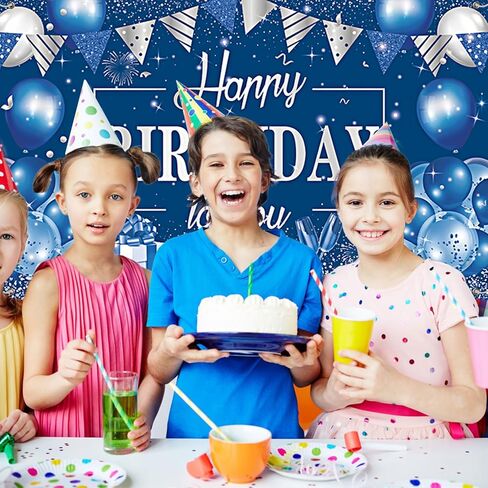CIHER 184CM x 114CM Happy Birthday Backdrop Happy Birthday Decorations for Women Girls Happy Birthday Banner for Women Girl Party Supplies Rose Gold Birthday Party Decorations Backdrop Photography in Saudi Arabia