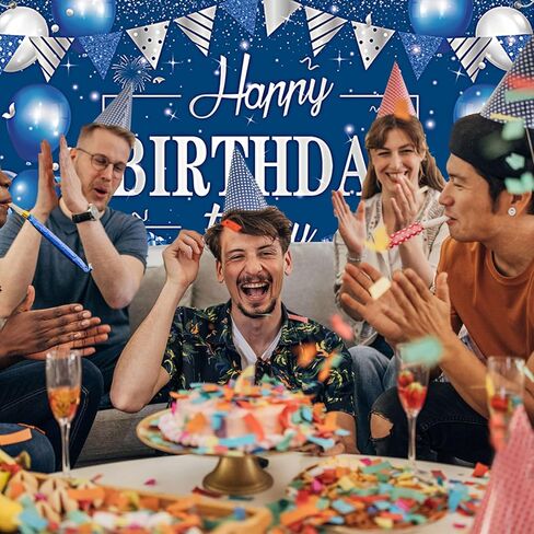 CIHER 184CM x 114CM Happy Birthday Backdrop Happy Birthday Decorations for Women Girls Happy Birthday Banner for Women Girl Party Supplies Rose Gold Birthday Party Decorations Backdrop Photography in Saudi Arabia