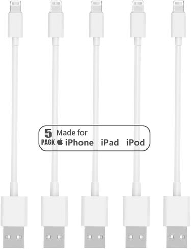 [معتمد من Apple MFi] شاحن iPhone 15 قصير شحن سريع، 8 بوصات 5 كابل USB إلى نوع C، كابلات شحن سريعة لهاتف iPhone، سلك نقل مزامنة بيانات عالي السرعة لهاتف iPhone 15 Pro Max/iPad/Airpods in Kuwait