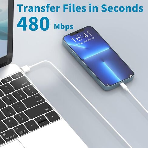 [معتمد من Apple MFi] شاحن iPhone 15 قصير شحن سريع، 8 بوصات 5 كابل USB إلى نوع C، كابلات شحن سريعة لهاتف iPhone، سلك نقل مزامنة بيانات عالي السرعة لهاتف iPhone 15 Pro Max/iPad/Airpods in Kuwait