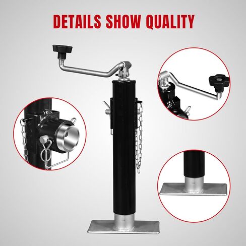 BIG RED ATR39002R-1 Torin Boat Trailer Jack with Dual Wheel: Heavy Duty Swing-Back Bolt-On Trailer Jack, 3/4 Ton (1,500 lb.) Capacity in Kuwait