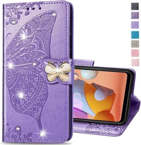 Wallet Case for Moto G Stylus 5G 2024 Case Crystal Glitter Bling with Card Holder Stand Leather Flip Phone Case Diamond Butterfly Protective Case for Moto G Stylus 5G 2024 Crystal Pink in Saudi Arabia