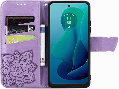 Wallet Case for Moto G Stylus 5G 2024 Case Crystal Glitter Bling with Card Holder Stand Leather Flip Phone Case Diamond Butterfly Protective Case for Moto G Stylus 5G 2024 Crystal Pink in Saudi Arabia