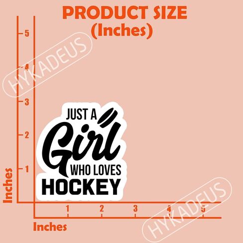 (3Pcs) Just a Girl Who Loves Hockey Sticker Decals for Books, Laptops, Phones, Tumblers, Water Bottles, Waterproof Vinyl Decal, Hockey Gifts for Teen Girls, Team, Hockey Fan, Size 3 x 2.8 Inch in Saudi Arabia