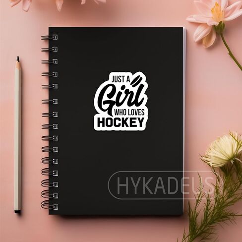 (3Pcs) Just a Girl Who Loves Hockey Sticker Decals for Books, Laptops, Phones, Tumblers, Water Bottles, Waterproof Vinyl Decal, Hockey Gifts for Teen Girls, Team, Hockey Fan, Size 3 x 2.8 Inch in Saudi Arabia
