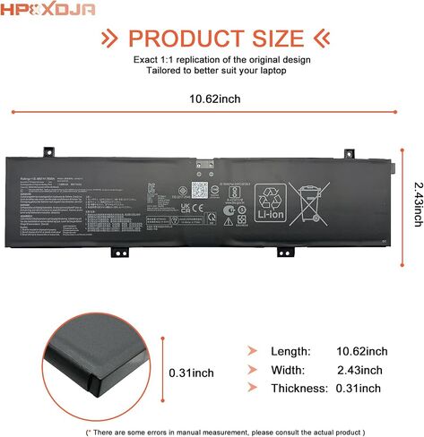 استبدال بطارية C41N2101 لجهاز ASUS G14 GA402 GA402R GA402RJ GA402NI GA402NJ GA402NV Zenbook Pro 14 UM6702RA UM6702RC UX8402ZA UX8402ZE PRO 17 UX6404 TUF Dash F15 FX517 FX517ZC FX517 زي FX517ZM in Saudi Arabia