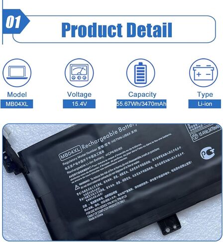Dentsing MB04XL HSTNN-UB6X بطارية HP Envy X360 المكشوفة M6-W105DX M6-AQ103DX M6-AQ105DX M6-AQ003DX M6-AQ005DX 15-AQ273CL 15-AQ001UR M6-AR004DX 15-AQ101NG AQ105DX 844204-850 843538-541 15.4 فولت in Kuwait