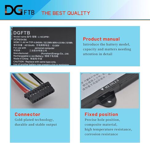 بطارية كمبيوتر محمول L15M3PB0 L15C3PB1 لأجهزة Lenovo IdeaPad 330S-14AST 330S-14IKB 330S-15ARR 330S-15AST 330S-15IKB سلسلة L15L3PB0 5B10Q39202 5B10Q39201 5B10Q39205 النوع 1 (11.4V 5 2.5 واط/4645 مللي أمبير) in Saudi Arabia