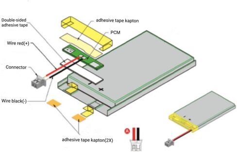 3.7V Polymer Lithium Battery 102530-700mah Driving Recorder Beauty Equipment Electronic Gift Battery in Kuwait