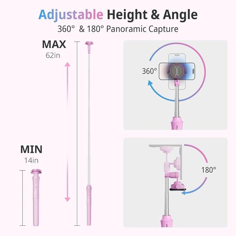 UBeesize 72" Phone Tripod - Tripod for iPhone & Selfie Stick w/Phone Holder & Remote - Upgraded, Stable & Portable Stand for iPhone 15/14/13, Android, Cameras & Action Cams in Saudi Arabia