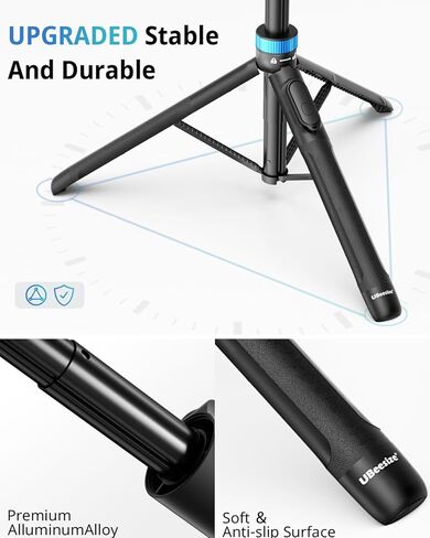 UBeesize 72" Phone Tripod - Tripod for iPhone & Selfie Stick w/Phone Holder & Remote - Upgraded, Stable & Portable Stand for iPhone 15/14/13, Android, Cameras & Action Cams in Saudi Arabia
