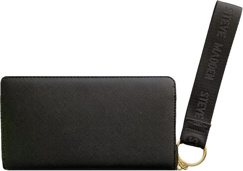 Steve Madden Bzip-Web Zip Around Wallet Wristlet (Cyber Lime) in Kuwait