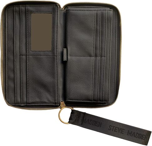 Steve Madden Bzip-Web Zip Around Wallet Wristlet (Cyber Lime) in Kuwait