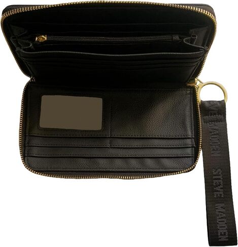 Steve Madden Bzip-Web Zip Around Wallet Wristlet (Cyber Lime) in Kuwait
