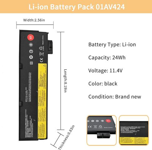 01AV424 01AV423 SB10K97581 Laptop Battery Replacement for Lenovo ThinkPad A475 T470 T570 T480 T580 P51S P52S TP25 Battery 4X50M08810 01AV422 01AV452 SB10K97579 SB10K97580 in Saudi Arabia