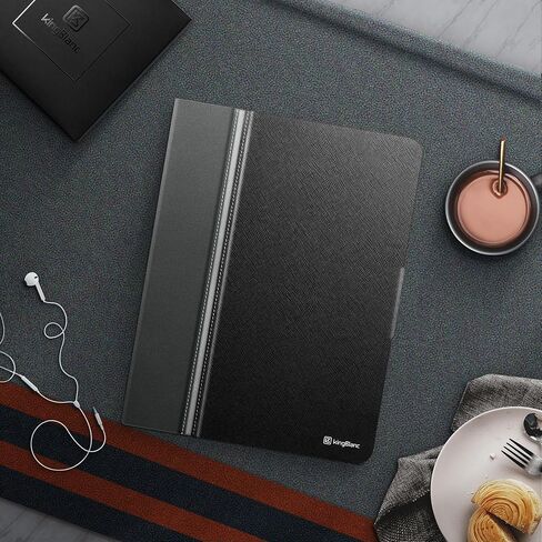 حافظة KingBlanc لجهاز iPad Pro مقاس 11 بوصة 2024 (M4، الجيل الخامس) مع حامل أقلام رصاص، غطاء واقٍ متين من جلد البولي يوريثان، نوم/تنبيه تلقائي، يدعم قلم الرصاص Pro/Pencil (USB-C)، زاوية العرض/الكتابة، أسود in Kuwait