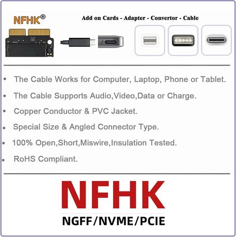 NFHK USB 2.0 Type-A ذكر إلى مايكرو USB 5Pin ذكر كابل بيانات مسطح نحيف FPC لـ FPV والقرص والهاتف 20 سم in Kuwait
