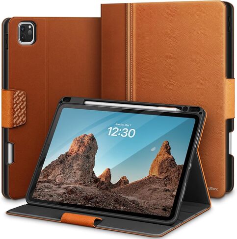 حافظة KingBlanc لجهاز iPad Pro مقاس 11 بوصة 2024 (M4، الجيل الخامس) مع حامل أقلام رصاص، غطاء واقٍ متين من جلد البولي يوريثان، نوم/تنبيه تلقائي، يدعم قلم الرصاص Pro/Pencil (USB-C)، زاوية العرض/الكتابة، أسود in Kuwait