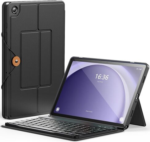 INFILAND Samsung Galaxy Tab A9+/A9 Plus Case with Keyboard and High Precision Trackpad, Slim and Portable Detachable Folder Style Wireless Keyboard Cover for Tab A9+ 11 inch 2023,Charcoal in Kuwait