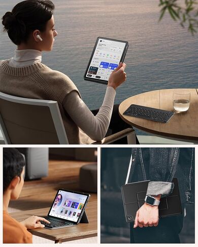 INFILAND Samsung Galaxy Tab A9+/A9 Plus Case with Keyboard and High Precision Trackpad, Slim and Portable Detachable Folder Style Wireless Keyboard Cover for Tab A9+ 11 inch 2023,Charcoal in Kuwait