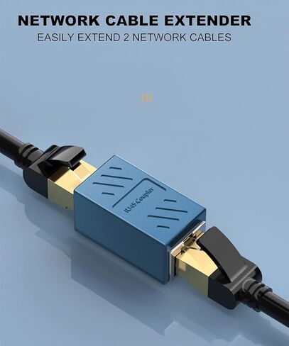 وصلة إيثرنت أنثى إلى أنثى 10 قطع، وصلة RJ45 لمحول موسع كابل إيثرنت Cat8 Cat7 Cat6 Cat5 Cat5e (أزرق) in Kuwait
