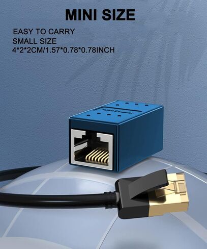 وصلة إيثرنت أنثى إلى أنثى 10 قطع، وصلة RJ45 لمحول موسع كابل إيثرنت Cat8 Cat7 Cat6 Cat5 Cat5e (أزرق) in Saudi Arabia