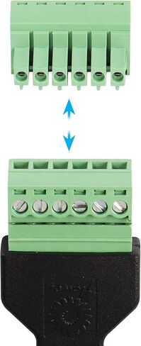 SinLoon RJ12 Male Plug to 6 Pin Screw Terminal Block Connector,RJ12 Adapter Connector,RJ12 6P6C Male to Screw Terminal(2PCS) in Saudi Arabia