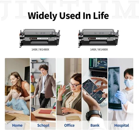 JINTUM 148X (مع رقاقة) استبدال خرطوشة الحبر المتوافقة مع HP 148A 148X خرطوشة الحبر لـ 148X W1480X تعمل مع HP Pro MFP 4101fdw 4101fdn 4101dw، Pro 4001n 4001dn 4001dw Printer (2-Pack) in Kuwait