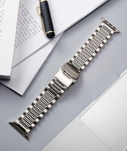 سوار BINLUN من التيتانيوم متوافق مع سوار ساعة Apple Ultra 2/ Ultra 49 ملم من الفولاذ المقاوم للصدأ للرجال والنساء لساعة iWatch Series Ultra/Ultra 2 in Kuwait