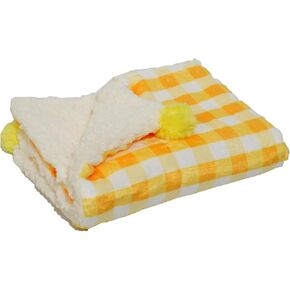 Dog Blanket for Small Dogs, Soft Waterproof Washable Double Sided Dog Blankets with Plaid Pattern, Cat Blankets for Indoor Cats, Pet Cat Blankets for Couch Protection (20"x15", Orange)