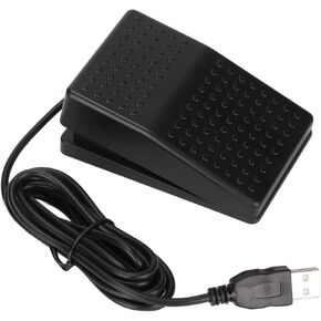 USB Foot Switch Pedal Singal One Key Control Programmable Computer Keyboard Mouse Game Action HID with 2m Cable for Playing Game Factory Testing