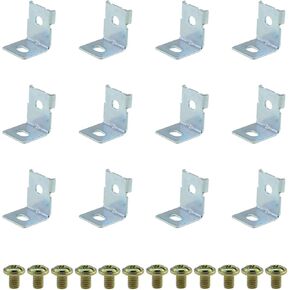 DGZZI 12PCS 16x15x19mm Power Supply Fixing Bracket Galvanised Switching Power Supply Mounting Bracket Fixing Part with Screws Suitable for Normal Closed Type AC DC Switching Power Supply