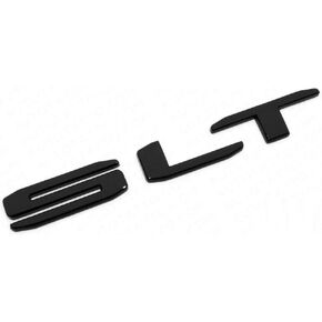 SLT 1-PC Silver Nameplate Emblem HD Badge for GMC Yukon & Sierra 2007-2020 Models - Genuine Replacement Emblem (Chrome Finish)