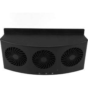 Hanging Solar Powered 3 Fan, 3 Cooler Car Fan Auto Front/Rear Window Air Vent Exhaust Fan Vehicle Radiator Vent with Ventilation(Black)