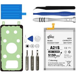 Replacement for Samsung Galaxy A21S Battery,5150mAh High Capacity Compatible with Samsung Galaxy A21S Model (Samsung Galaxy A21s SM-A217F A12 SM-A125F SM-A125M) with Tool Kits,EB-BA217ABY