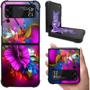 ZHEGAILIAN Case Compatible with Samsung Galaxy Z Flip 4 5G Case,Butterflies Case for Galaxy Z Flip 4 5G Women Girls,Shockproof Dropproof Case for Samsung Z Flip 4 5G Case Butterflies