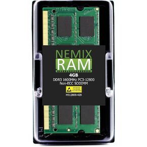 NEMIX RAM 4GB (1X4GB) DDR3 1600MHZ PC3-12800 2Rx8 1.5V 204-PIN Non-ECC SODIMM Compatible with Synology Rackstation Diskstation RAM1600DDR3-4G NAS Memory