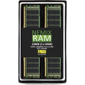 NEMIX RAM 256GB (2X128GB) DDR4 2666MHZ PC4-21300 4Rx4 1.2V 288-PIN ECC LRDIMM Load Reduced Server Memory KIT Compatible with ASRock Rack ROMED8-2T AMD EPYC Motherboard