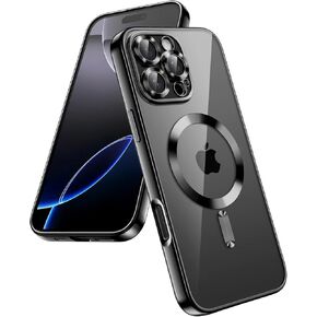 JETech Soft Clear Case for iPhone 16 Pro 6.3-Inch, Camera Lens Full Protection, Compatible with MagSafe Wireless Charging, Shockproof Electroplated TPU Phone Cover (Desert Titanium)