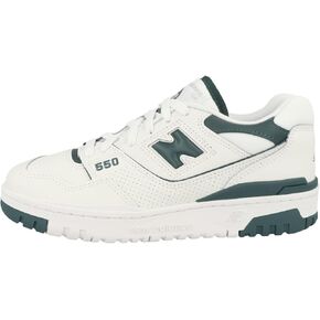 حذاء رياضي نسائي من New Balance 550، ملح البحر/أخضر متعب، مقاس 7