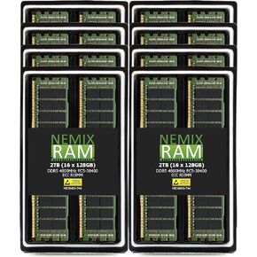 NEMIX RAM 128GB (2X64GB) DDR5 4800MHZ PC5-38400 2Rx4 1.1V 288-PIN ECC RDIMM Registered Server Memory KIT Compatible with Dell Precision 7960 Rack/Tower Workstation