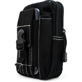 Bastex Universal Multipurpose Tactical Cover Smartphone Black Holster EDC Security Pack Carry Case Pouch Belt Waist Bag Gadget Money Pocket for iPhone 6s Samsung Galaxy S7 Note5 LG G5 iPhone 7