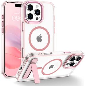 BENTOBEN for iPhone 16 Pro Max Case, Strong Magnetic & Kickstand Phone Case iPhone 16 Pro Max [Compatible with Magsafe] Military-Grade Drop Protection Adjustable Kickstand 16 Pro Max Case, Pink