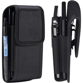 Dual Phone Holster Pouch Case for 2 Phones for Samsung Galaxy A15 5G A14 5G A54 A35 A13 A32 A23, S24 Plus, S24 Ultra, S23 Fe, Note 20 10 9 Moto 2023 G 5G G Stylus Pixel 8 Pro iPhone 14 Plus 13 Pro Max