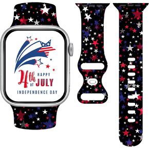 Summer Tropical Floral Watch Band Compatible with Apple Watch 38mm 40mm 41mm 42mm 44mm 45mm, Palm Tree Pattern Silicone Replacement Bands Wristbands Strap Compatible with All iWatch Series